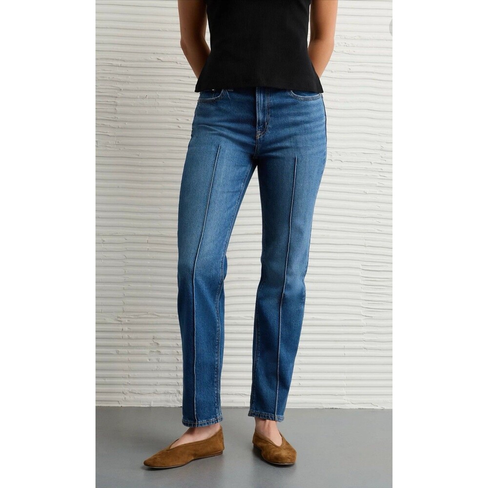 American Eagle Outfitters Blue Cropped Ankle Jeans